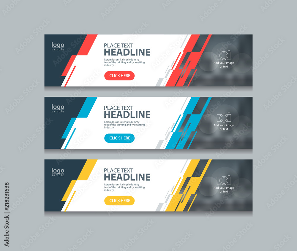 abstract horizontal  web banner design template backgrounds
