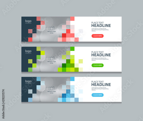 abstract horizontal  web banner design template backgrounds
