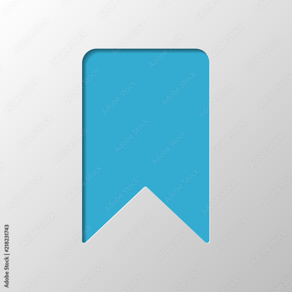 simple bookmark icon. Paper design. Cutted symbol with shadow simple bookmark icon. Paper design. Cutted symbol with shadow