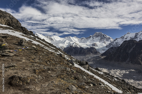 View of Shisha Pangma in the Himalayas, Khumbu Region, Mount Everest, Nepal. photo