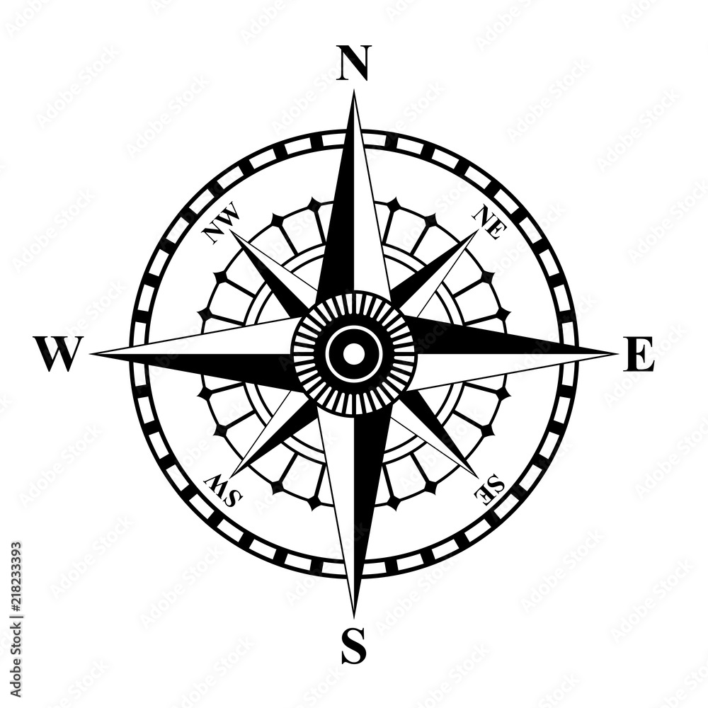 Compass Rose Vector Stock Vector | Adobe Stock