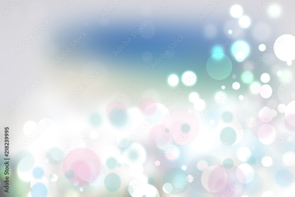 Abstract vivid summer bokeh in soft color style background with free space for text.