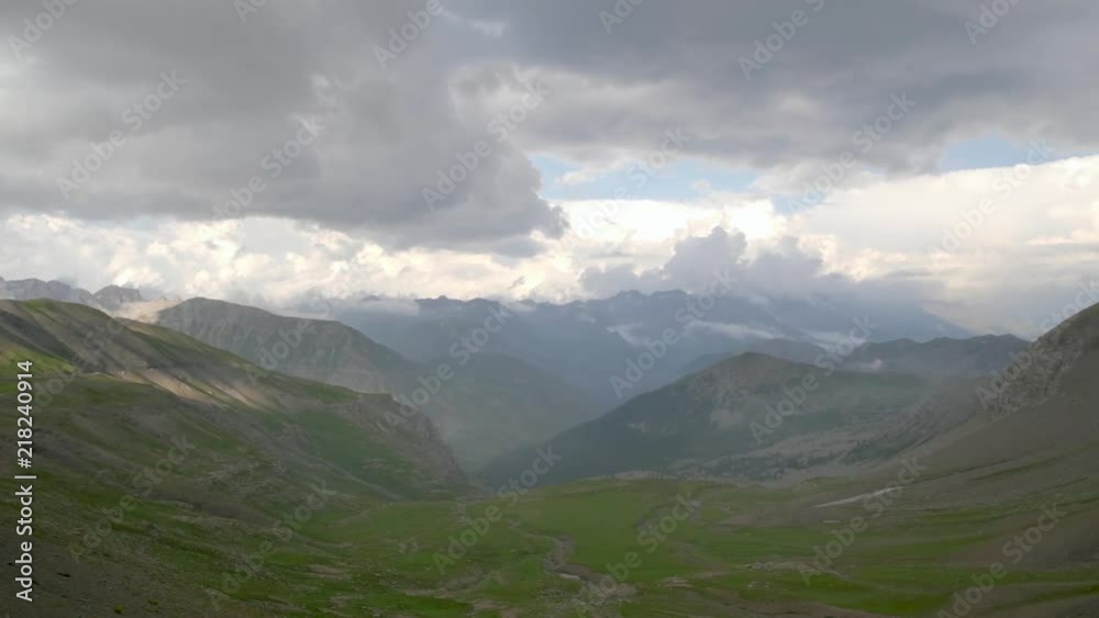 Panorama of the wild valley in the alps, France. Panorama of the wild valley in the alps, France.