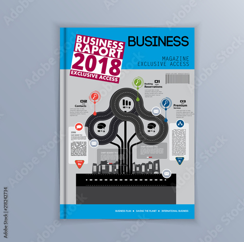 Business cover magazine, vector