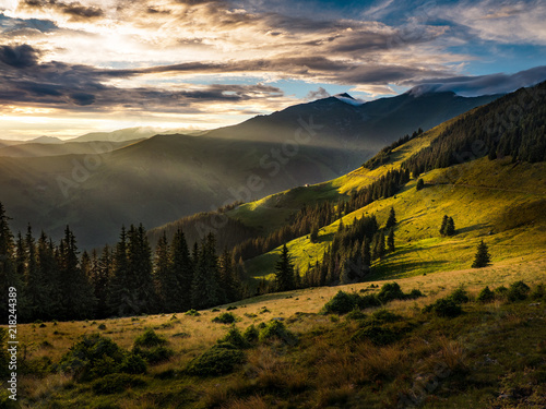 Mountain sunset landscape