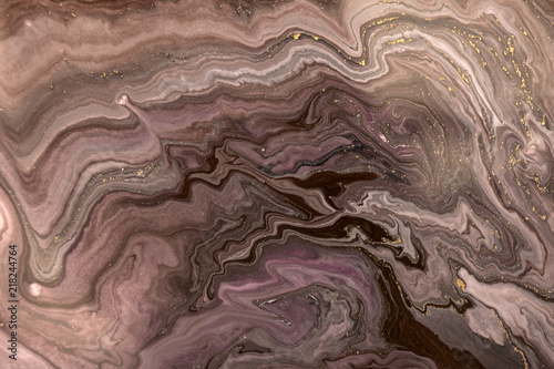 Marble abstract acrylic background. Marbling artwork texture. Agate ripple pattern. Gold powder.