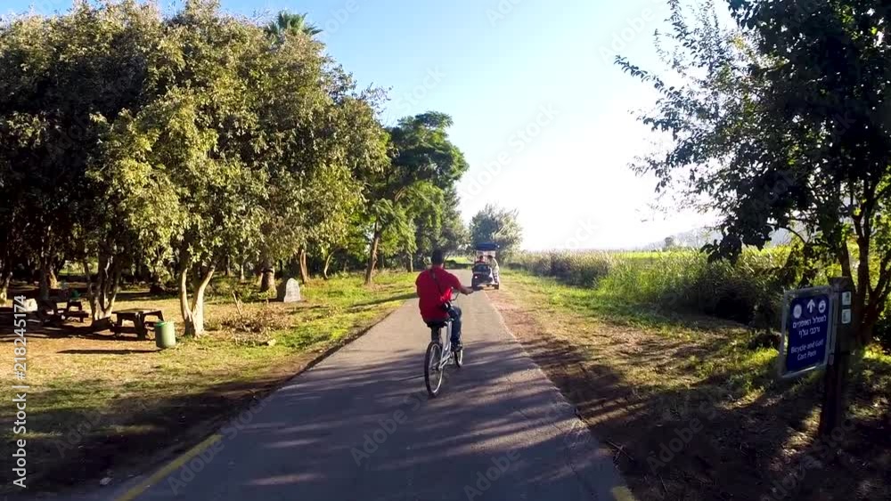 a moving shot of a bike ride through the trees at sunset next to a river and pond in slow motion 60 fps a moving shot of a bike ride through the trees at sunset next to a river and pond in slow motion 60 fps