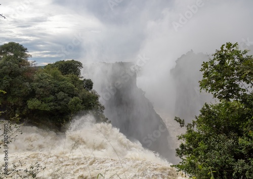 Victoria Falls between Zambia and Zimbabwe