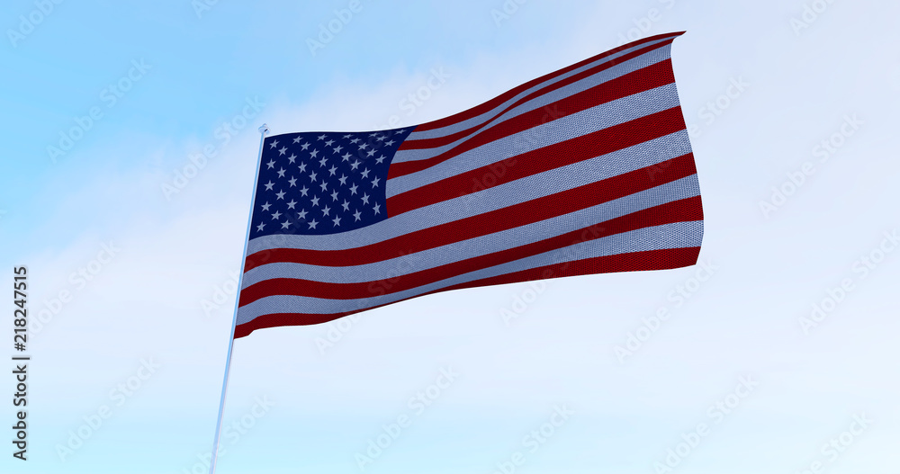 Obraz premium USA American Flag. 3D render