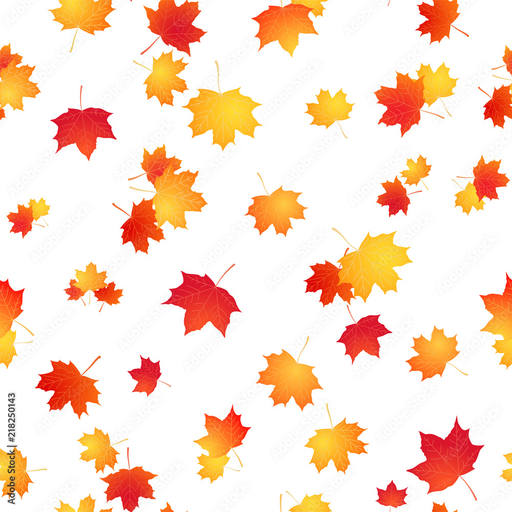 Maple seamless pattern. Autumn vector background Maple seamless pattern. Autumn vector background