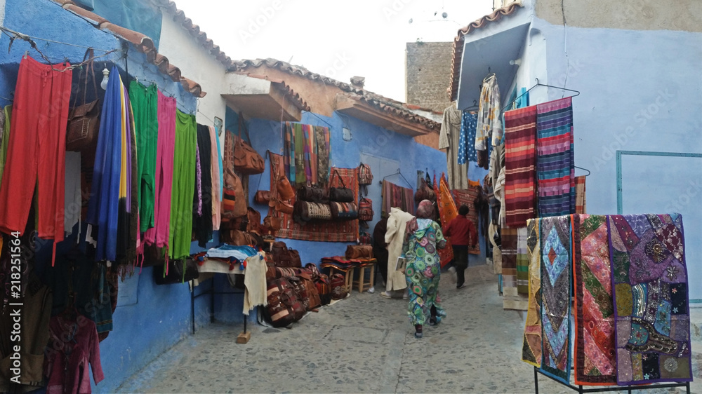 Obraz premium Shops in Chefchaouen, Morocco