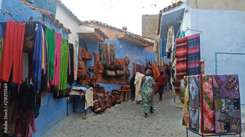 Shops in Chefchaouen, Morocco © M.Etcheverry