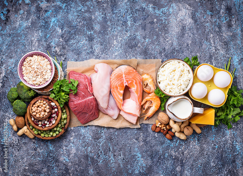Healthy food high in protein photo