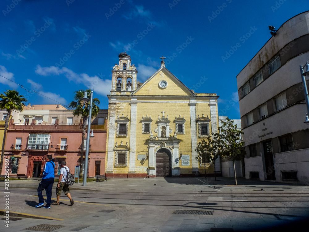 Naklejka premium Cadiz. San Fernando. Marismas Parque natural San Fernando, España