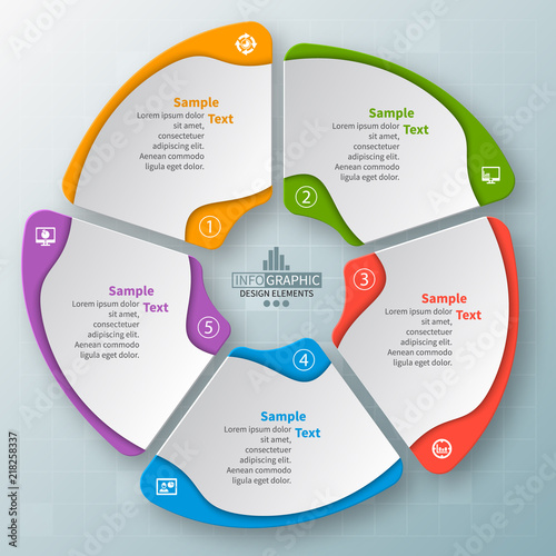Abstract 3D Paper Infographics. Business template .Vector illustration