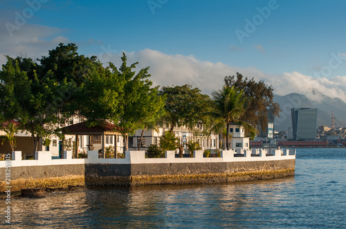 Colonial Portuguese Architecture on Ilha das Enxadas Island, Which Belongs to Brazilian Navy Forces, in Guanabara Bay, Rio de Janeiro, Brazil