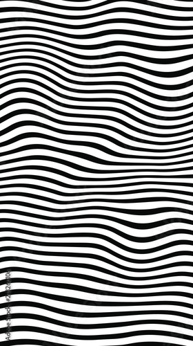 abstract background of white and black lines. Distorted Lines
