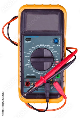 Electronic Multimeter With Cables - Isolated