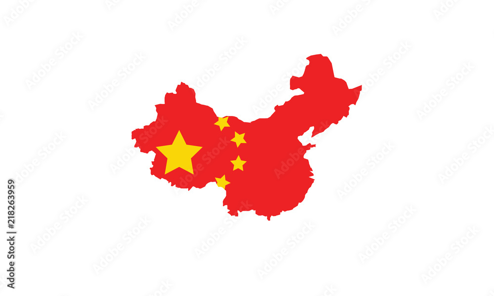 China outline map national borders country shape state China outline map national borders country shape state
