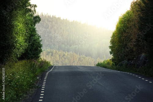 Steep downhill. Small road ...