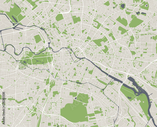 map of the city of Berlin, Germany