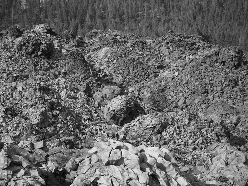 Rugged terrain of the Big Obsidian Flow  photo