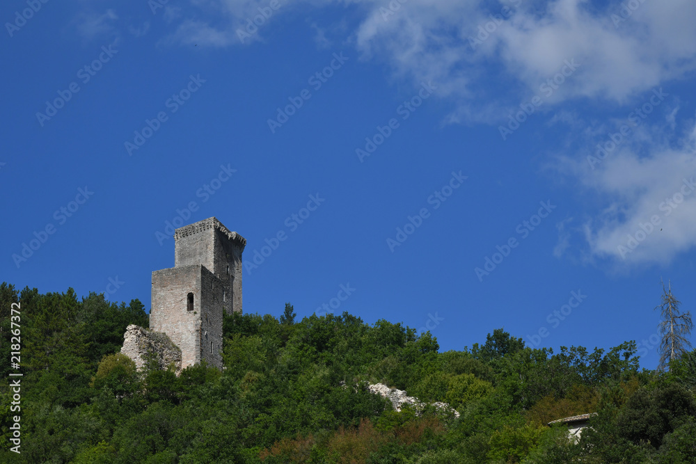 Medieval Towers near Visso, in Italy
