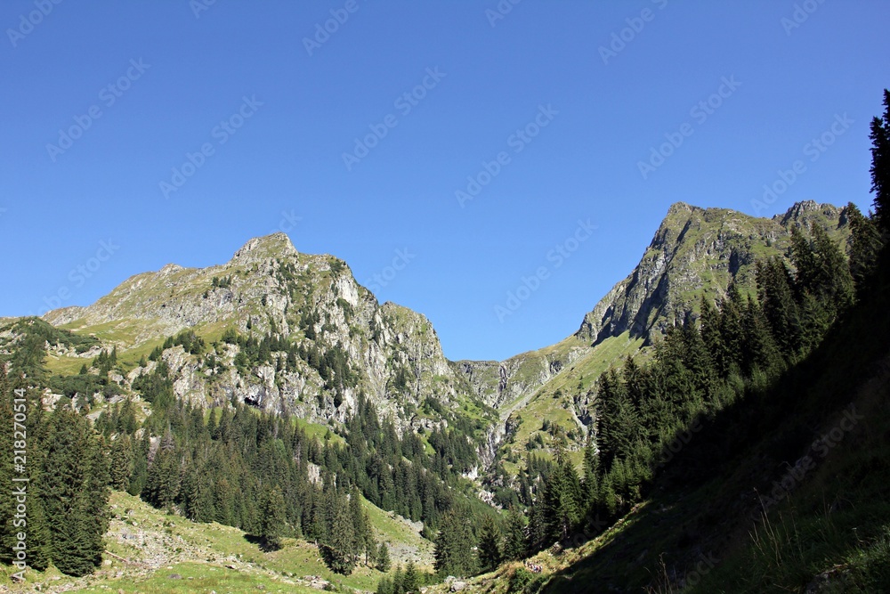 Amazing landscape in the mountains - in Fagaras Mountains.