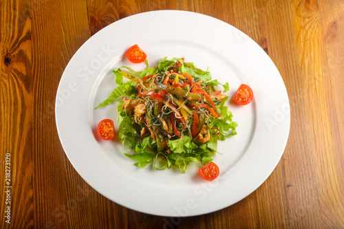 Salad with chicken and glass noodle