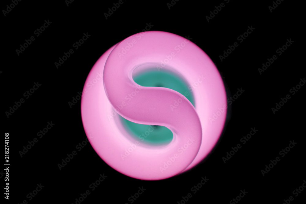 Naklejka premium spiral lamp light black