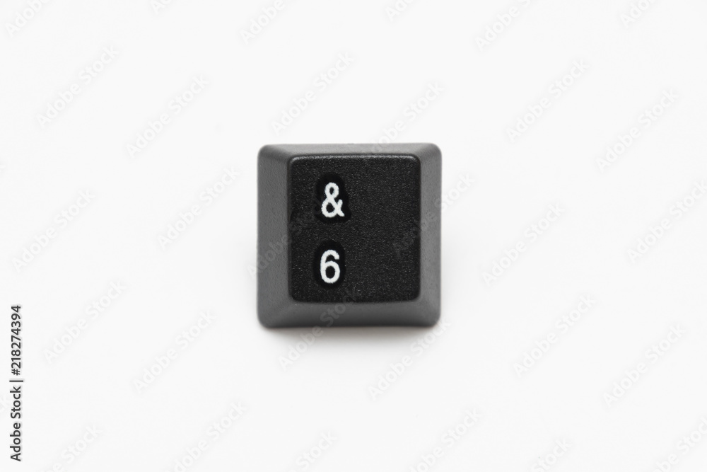 Single black keys of keyboard with different letters 6 Single black keys of keyboard with different letters 6