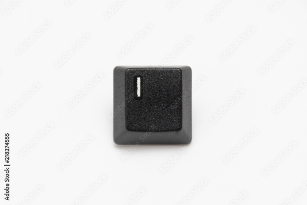 Single black keys of keyboard with different letters I Single black keys of keyboard with different letters I