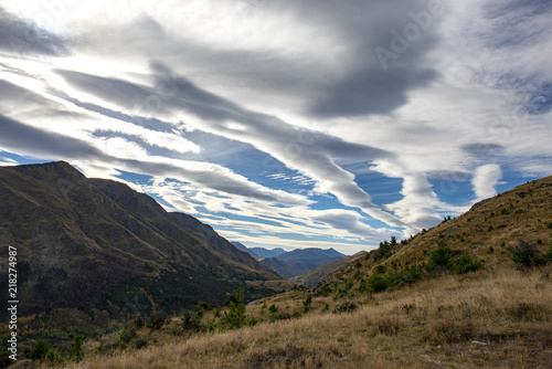 Long clouds above Queenstown Hill