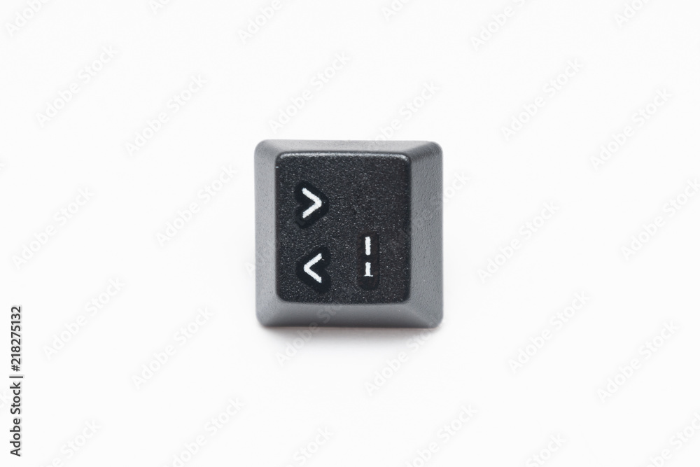 Single black keys of keyboard with different letters bigger smaller Single black keys of keyboard with different letters bigger smaller