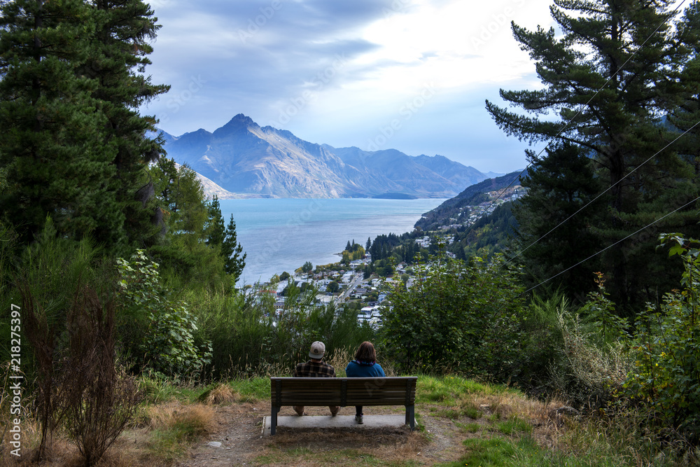 Enjoying the view over Queenstown and Lake Wakatipu Enjoying the view over Queenstown and Lake Wakatipu