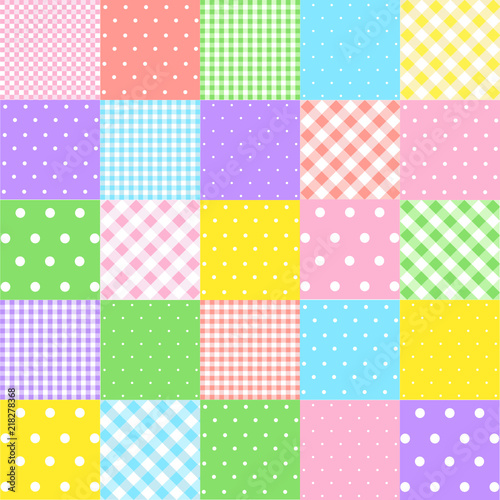 Colorful seamless patterns for baby style. Vector illustration for children background. 