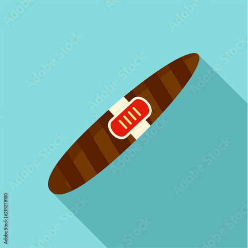Luxury cigar of cuba icon. Flat illustration of luxury cigar of cuba vector icon for web design