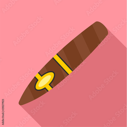 Nicotine cigar of cuba icon. Flat illustration of nicotine cigar of cuba vector icon for web design