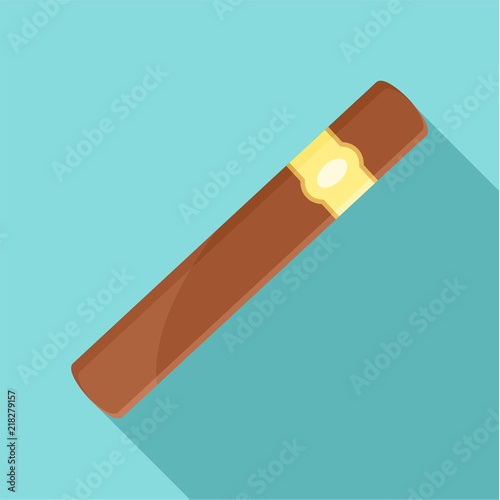 Brown cigar of cuba icon. Flat illustration of brown cigar of cuba vector icon for web design