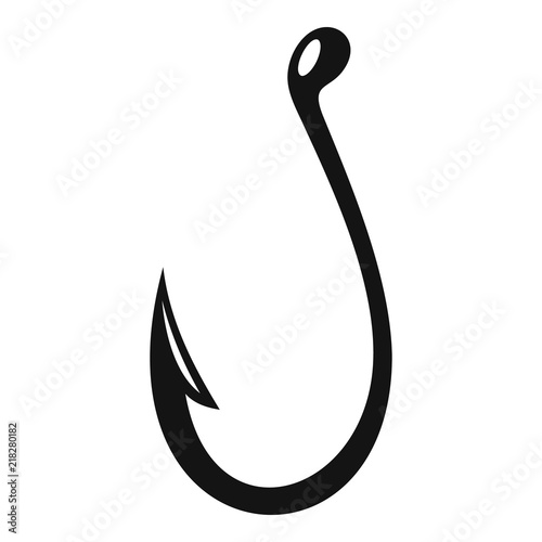 Type of fish hook icon. Simple illustration of type of fish hook vector icon for web design isolated on white background