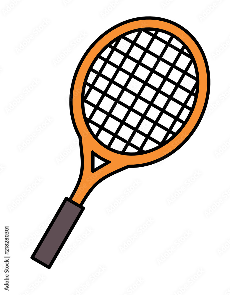 テニスラケット斜め(色)