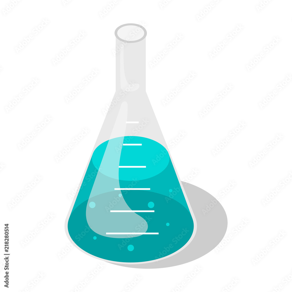 Chemistry glass transparent flask icon. Isometric of chemistry glass transparent flask vector icon for web design isolated on white background Chemistry glass transparent flask icon. Isometric of chemistry glass transparent flask vector icon for web design isolated on white background