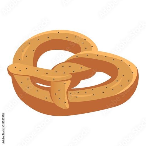 Pretzel icon. Isometric of pretzel vector icon for web design isolated on white background