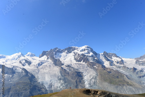 Gebirgsmassiv Monte Rosa in den Walliser Alpen  photo