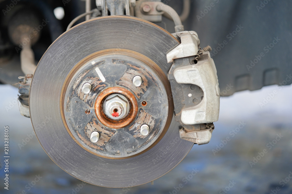 Brake disc and used brake pads
