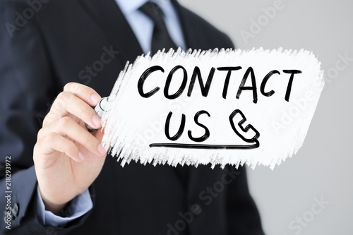 Obraz na plátně Contact Us  Business Concept