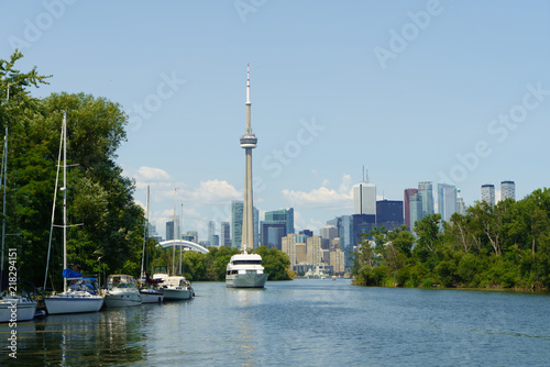 Photography Yacht with Toronto Skyline from Waterfront