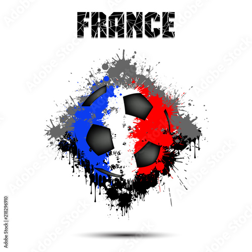 Soccer ball in the color of France