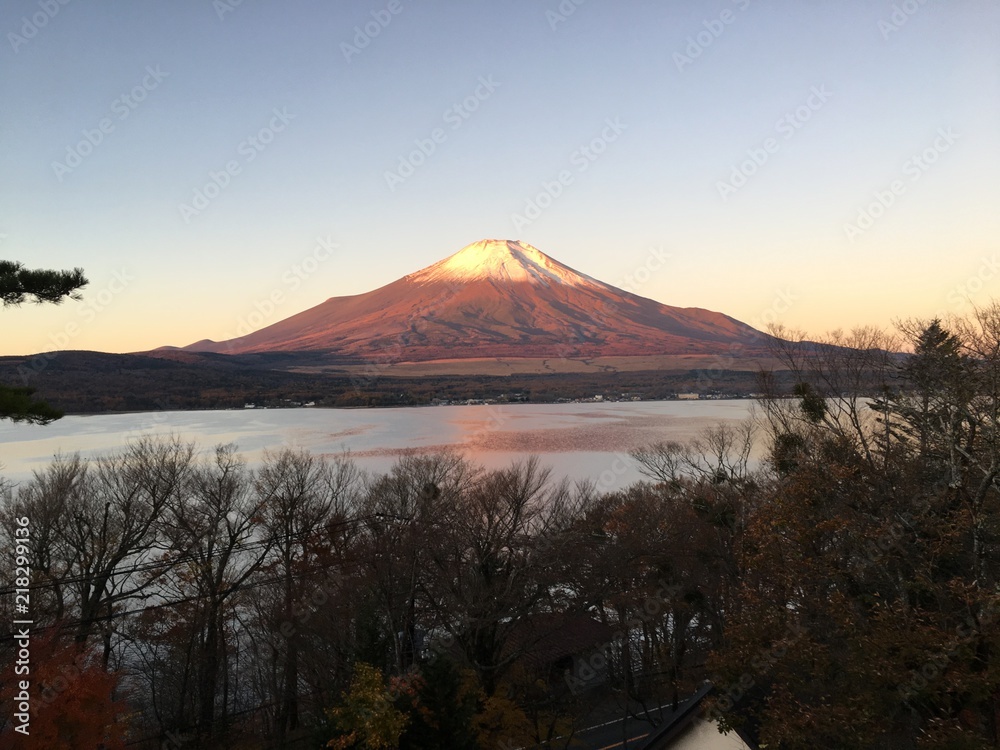 Mt. Fuji and Yamanaka-ko lake