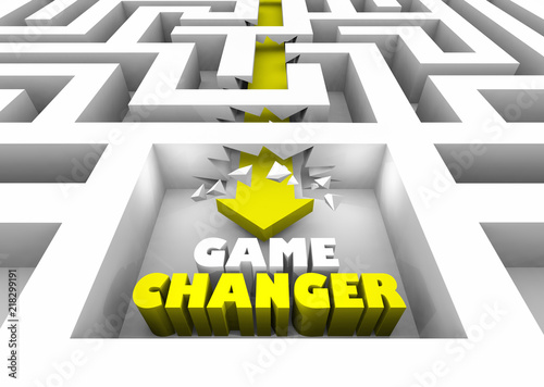 Game Changer New Breaking Rules Walls Maze 3d Illustration